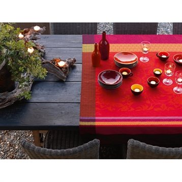 Linge de table : Nappe carrée Provence Gariguette 1,75 m